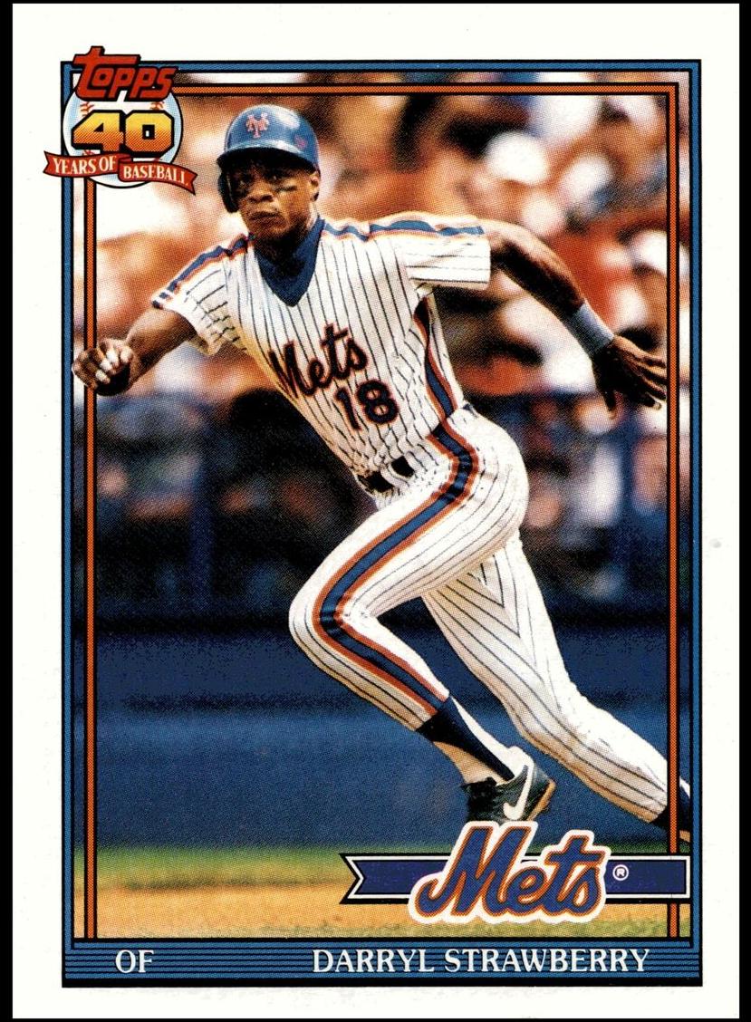 1991 Topps Desert Shield Darryl Strawberry #200 card