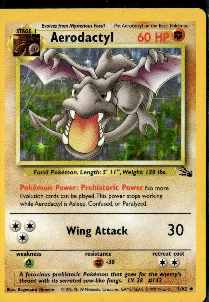 Aerodactyl Holo 1999 Pokemon Fossil