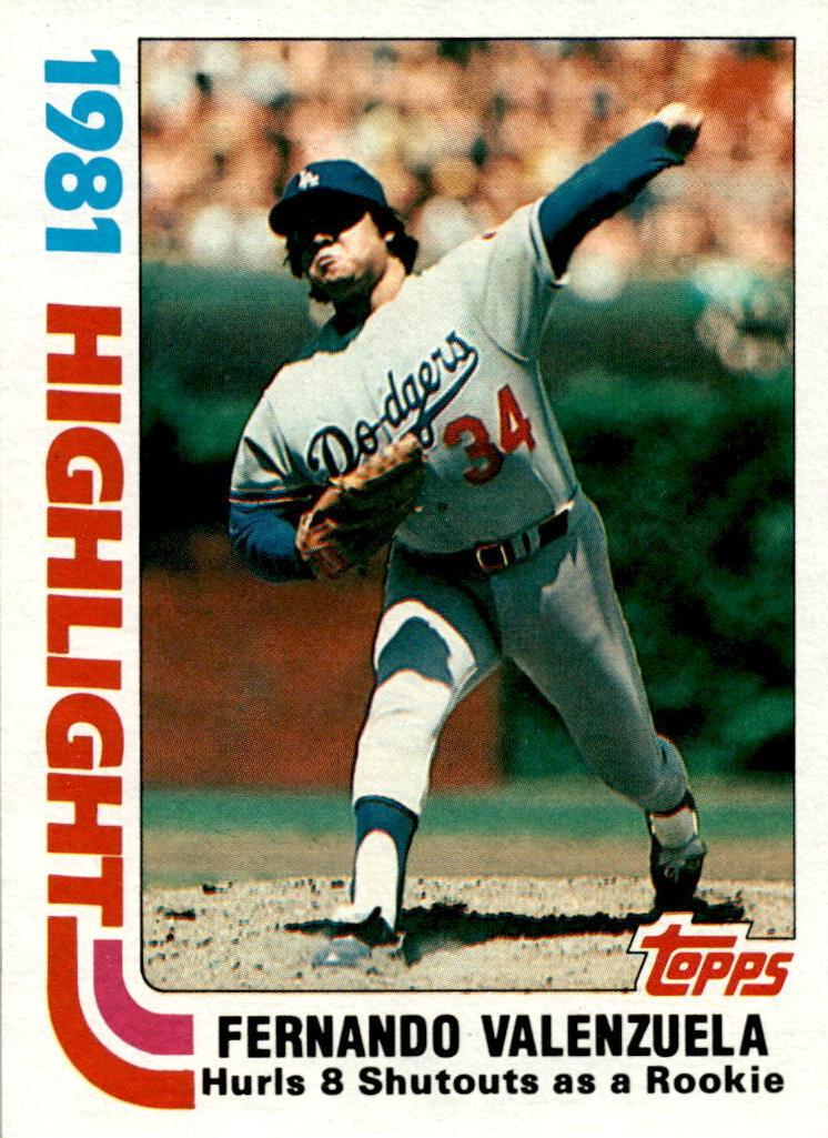 1982 Topps Fernando Valenzuela #6 card