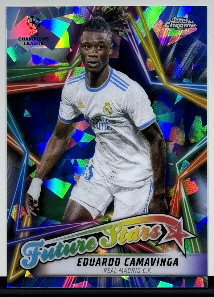 2021 Topps Chrome Sapphire UEFA Champions League Eduardo Camavinga #FS-12 card