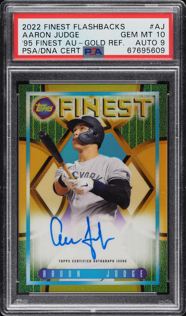 2022 Topps Finest Flashbacks Baseball Gold Aaron Judge #95FA-AJ