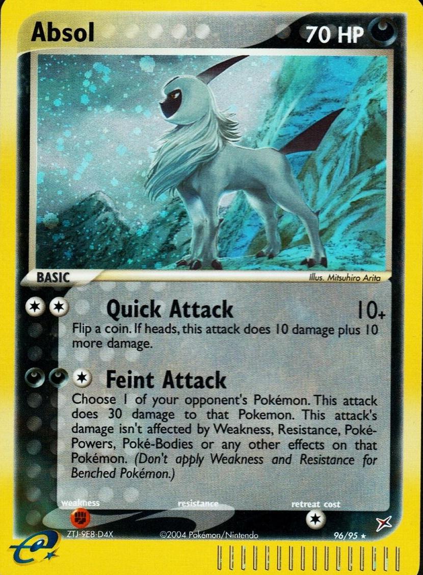 2004 Pokemon Aqua #96 Absol-Holo front