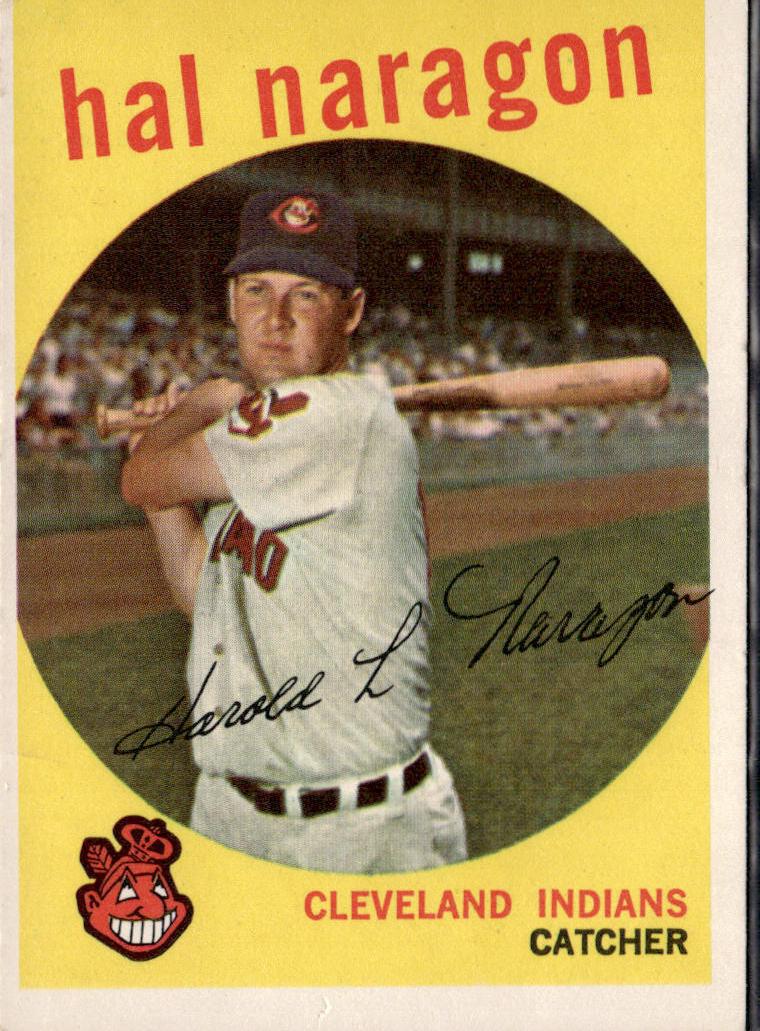 1959 Topps Hal Naragon #376 card