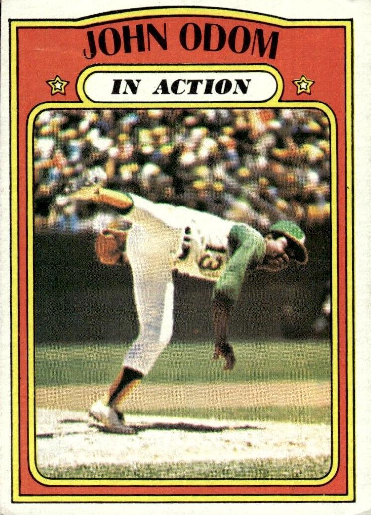 1972 Topps John Odom [In Action] #558 card