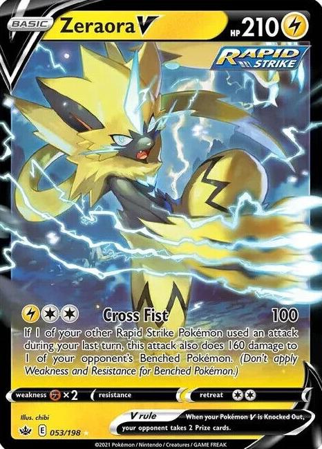 Zeraora V Holo 2021 Pokemon Chilling Reign