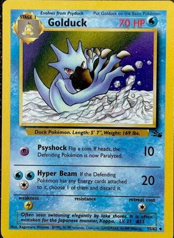 Golduck 1999 Pokemon Fossil