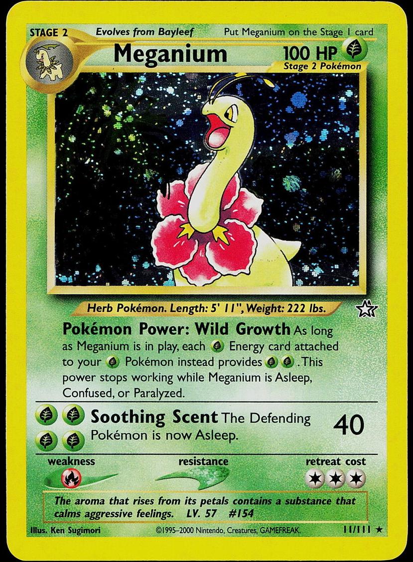2000 Pm.Neogenesis Neo Genesis Holo #11 Meganium front