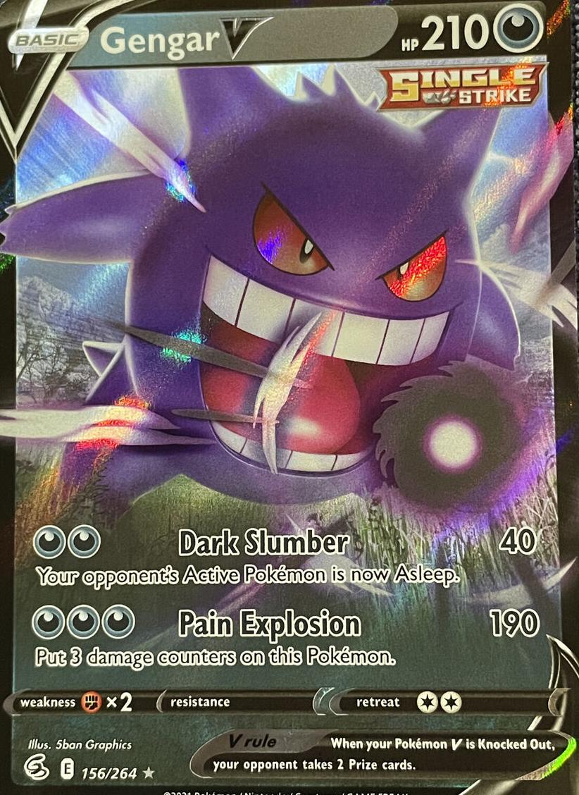 2021 Pokemon Fusion Strike FUSION STRIKE #156 Gengar front