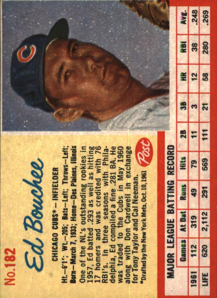 1962 Ed Bouchee #182