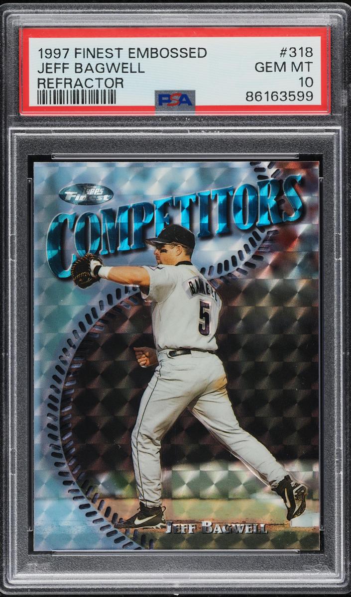 1997 Topps Finest Baseball Embossed Refractor Jeff Bagwell #318
