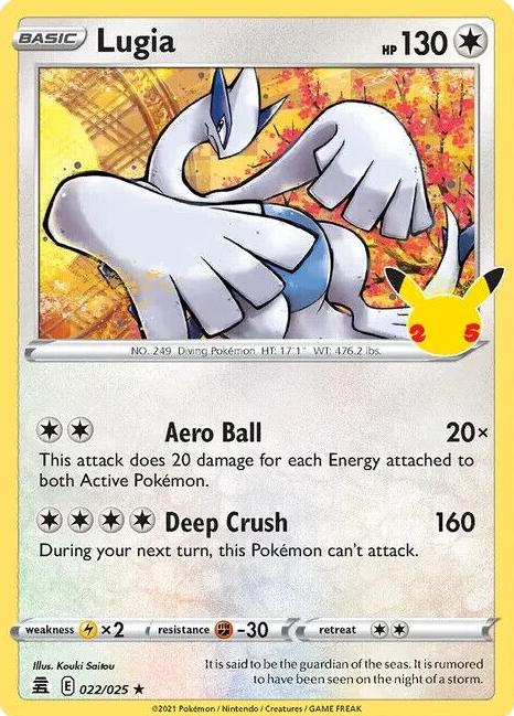 2021 Pokemon Pokemon Celebrations #022 Lugia front
