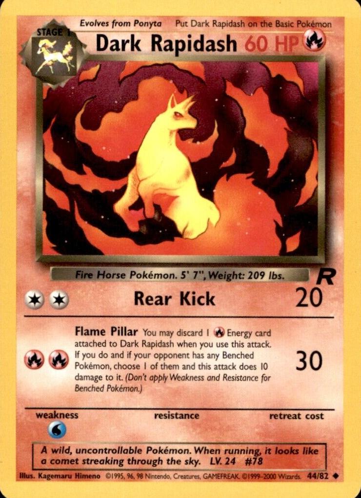 Dark Rapidash 2000 Pokemon Team Rocket