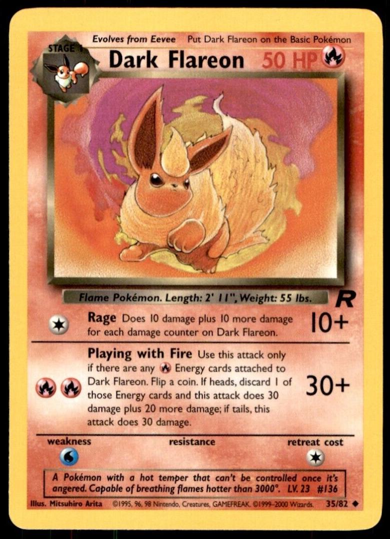 Dark Flareon 2000 Pokemon Team Rocket