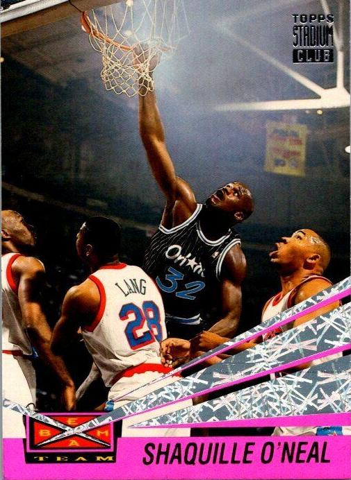Shaquille O'Neal 1993 Topps Stadium Club Beam Team Basketball