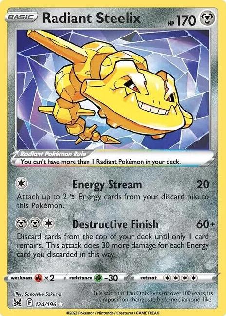 2022 Pokemon Lost Origin LOST ORIGIN #124 Radiant Steelix front