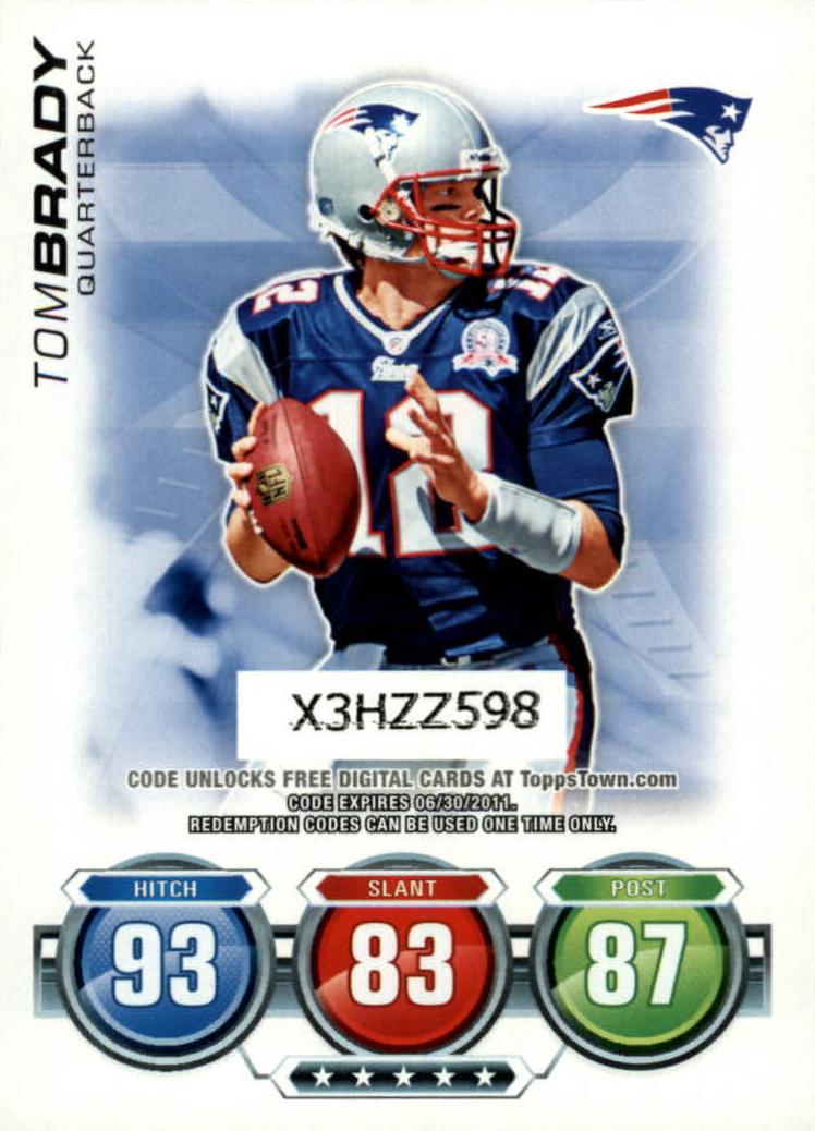 2010 Tom Brady [Code Card] #NNO