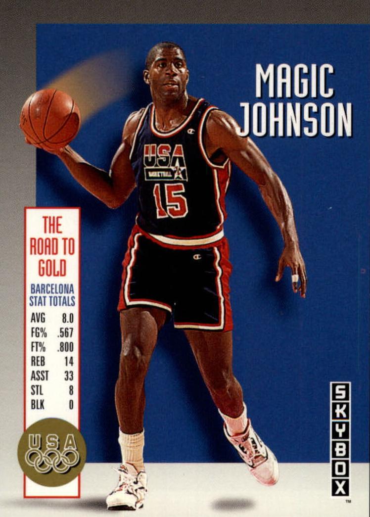 1992 Skybox Olympic Team Magic Johnson #USA12 card