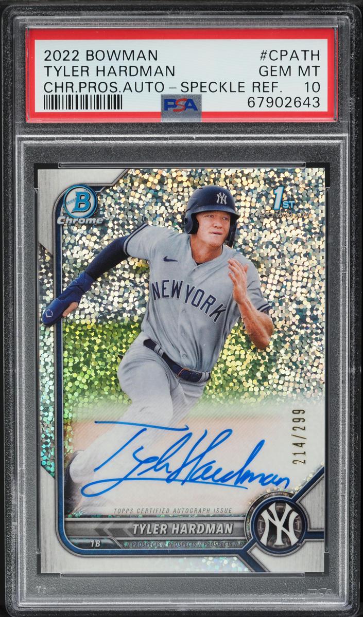 2022 Bowman Chrome Prospects Baseball Speckle Tyler Hardman #80