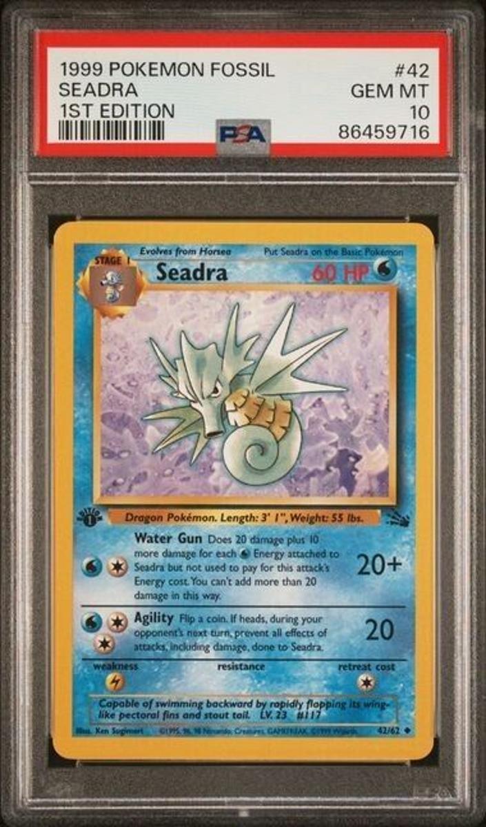 Seadra 1999 Pokemon Fossil 1st Edition