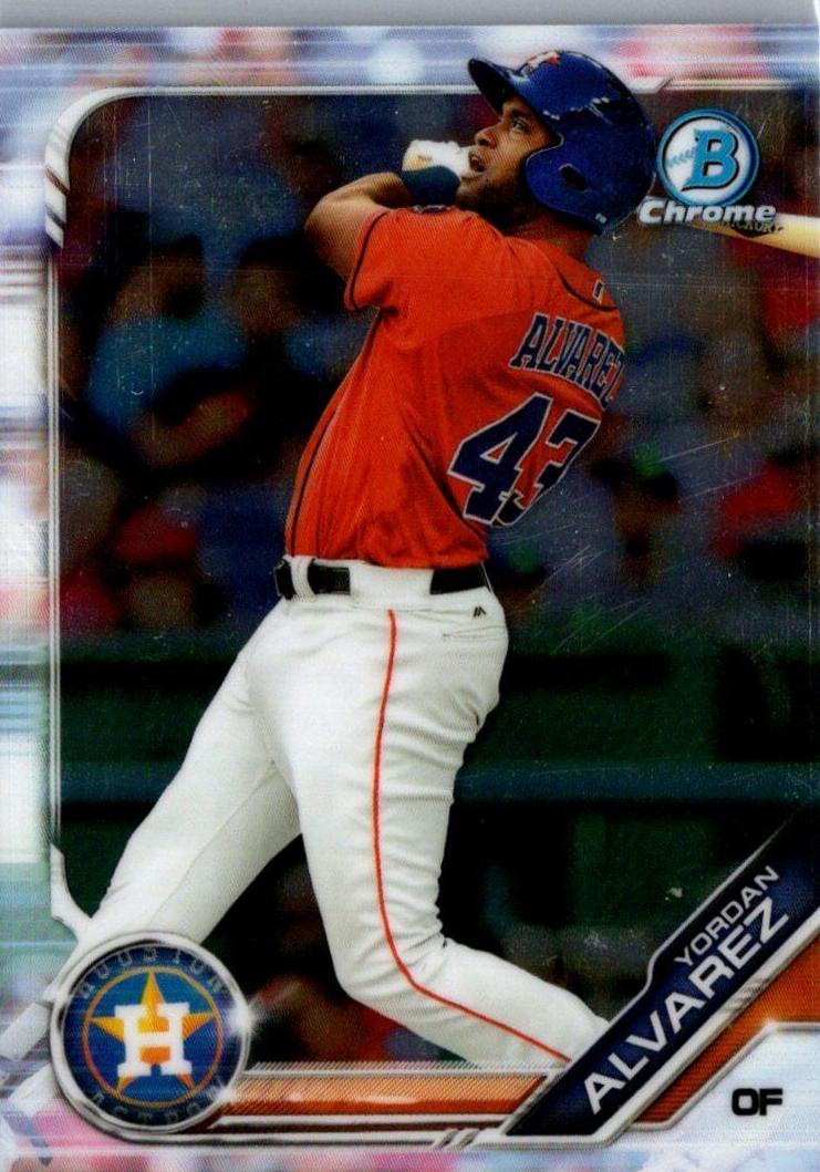 2019 Bowman Chrome Prospects Yordan Alvarez [Mojo Refractor] #BCP-123 card