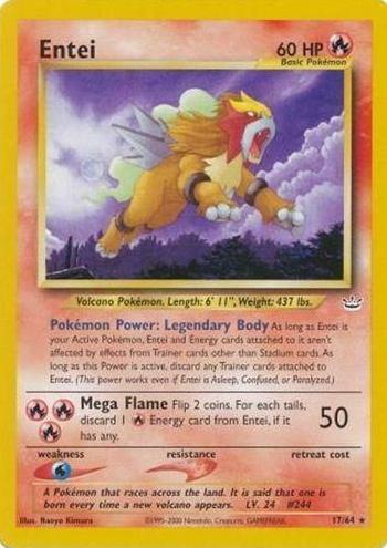 Entei 2001 Pokemon Neo Revelation