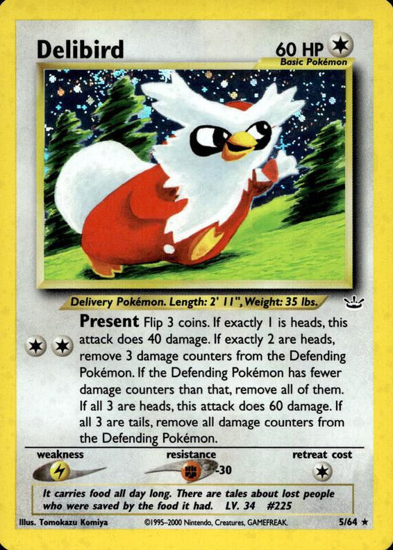 Delibird Holo 2001 Pokemon Neo Revelation