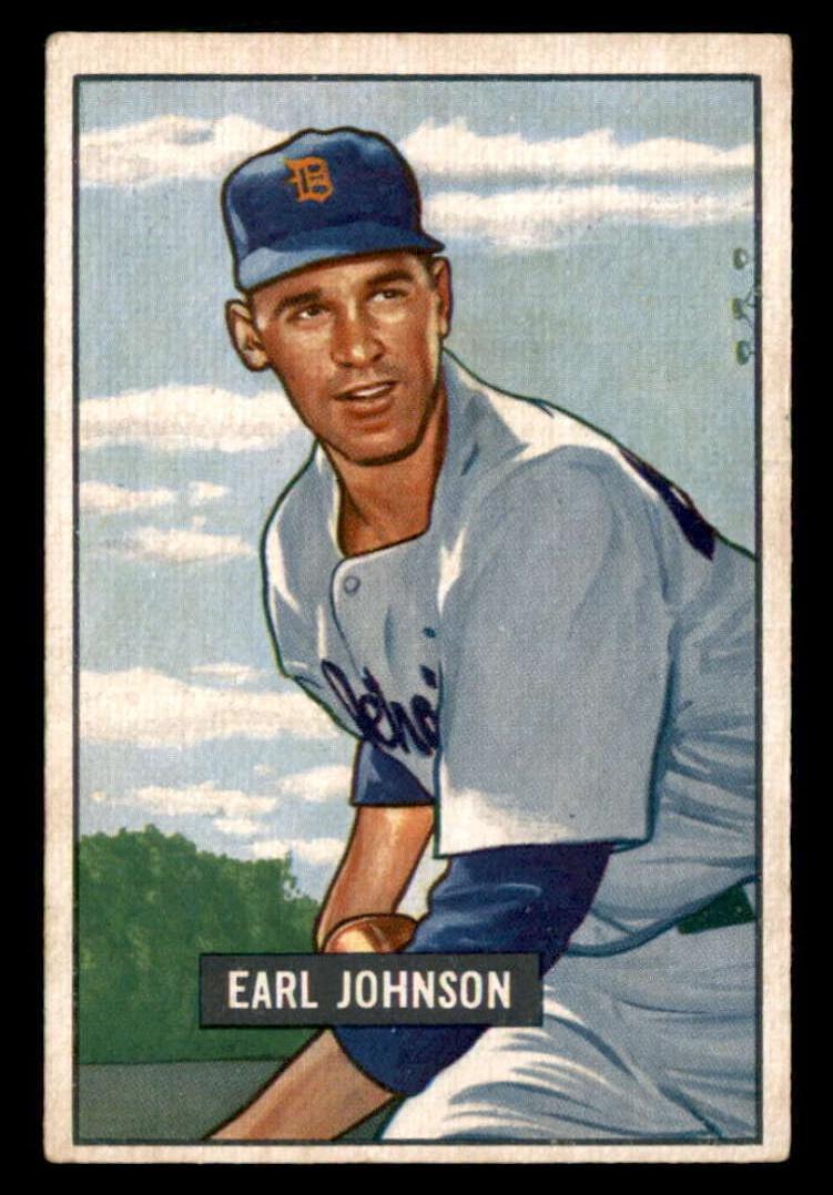 1951 Bowman Earl Johnson #321 card