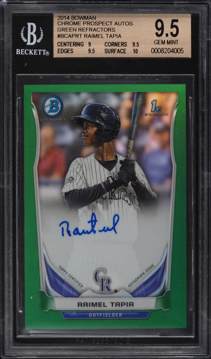 2014 Bowman Baseball Green Refractor Raimel Tapia #BCAP-RT