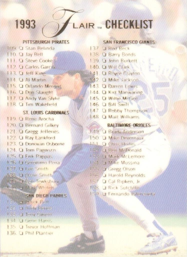 1993 Checklist 109-211 #299