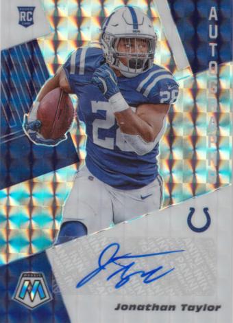 2020 Panini Mosaic Rookie Scripts Jonathan Taylor #RS16 card