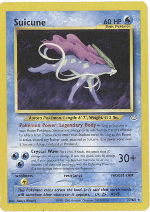 Suicune 2001 Pokemon Neo Revelation