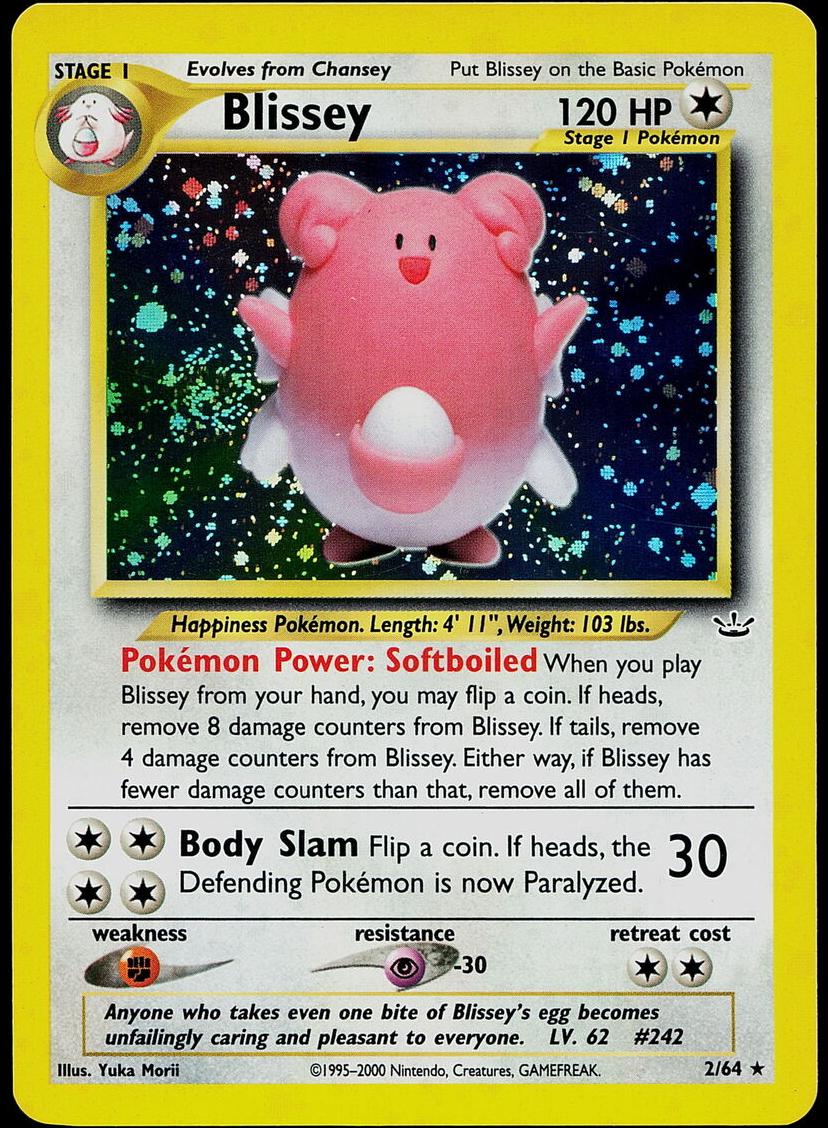 Blissey Holo 2001 Pokemon Neo Revelation
