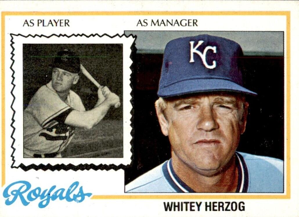 1978 Topps Whitey Herzog #299 card