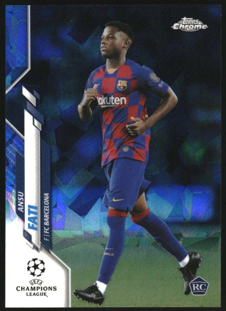 2019 Topps Chrome Sapphire UEFA Champions League Ansu Fati [Red] #45 card