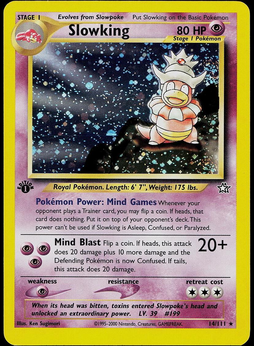 2000 Pokemon Neo Genesis Holo #14 Slowking front