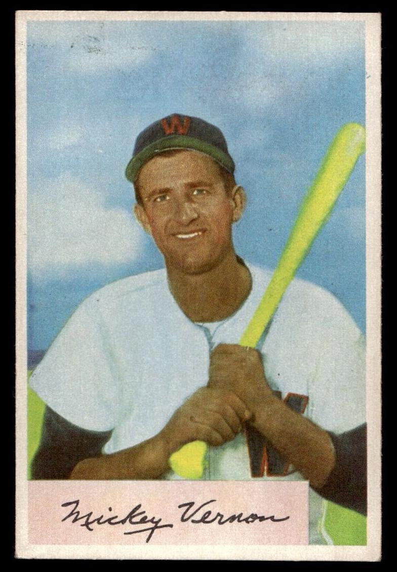 1954 Bowman Mickey Vernon #152 card