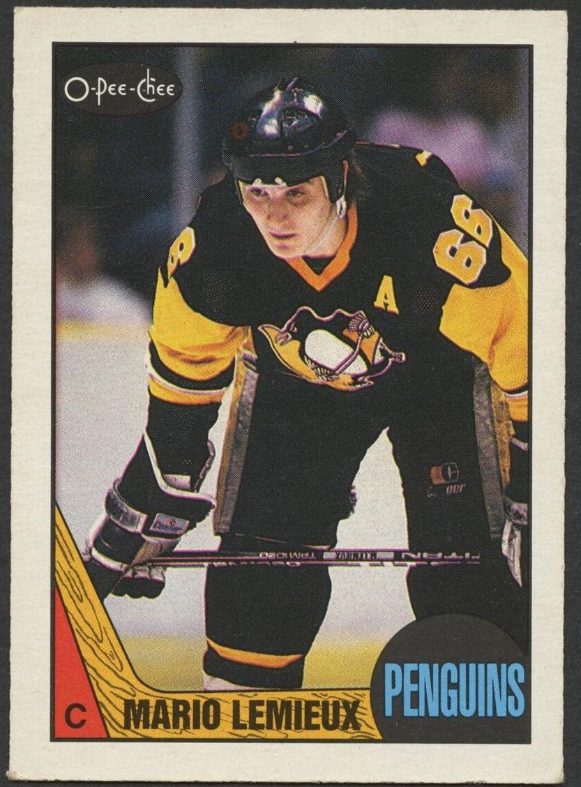 1987 O-Pee-Chee Mario Lemieux #15 card