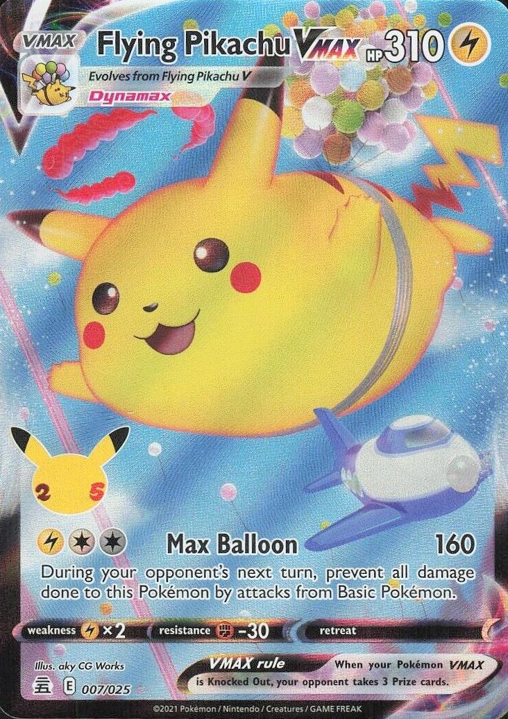 2021 Pokemon Celebrations Full Art #007 Pikachu front