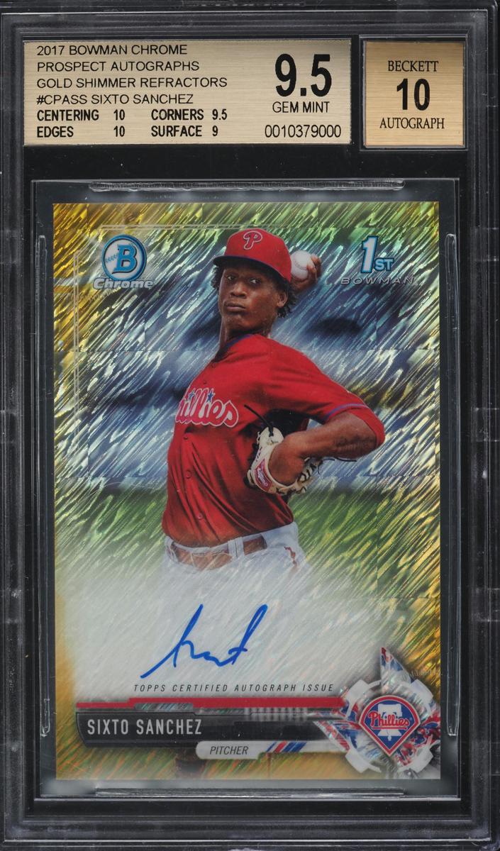2017 Sixto Sanchez [Gold Shimmer Refractor] #CPA-SS