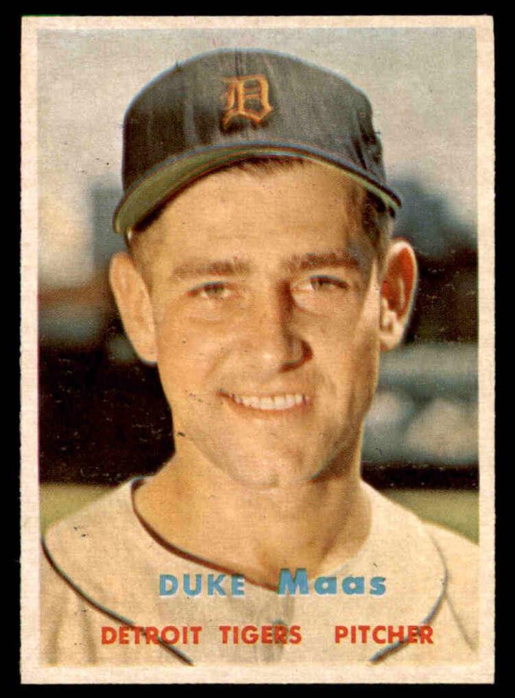 1957 Topps Duke Maas #405 card
