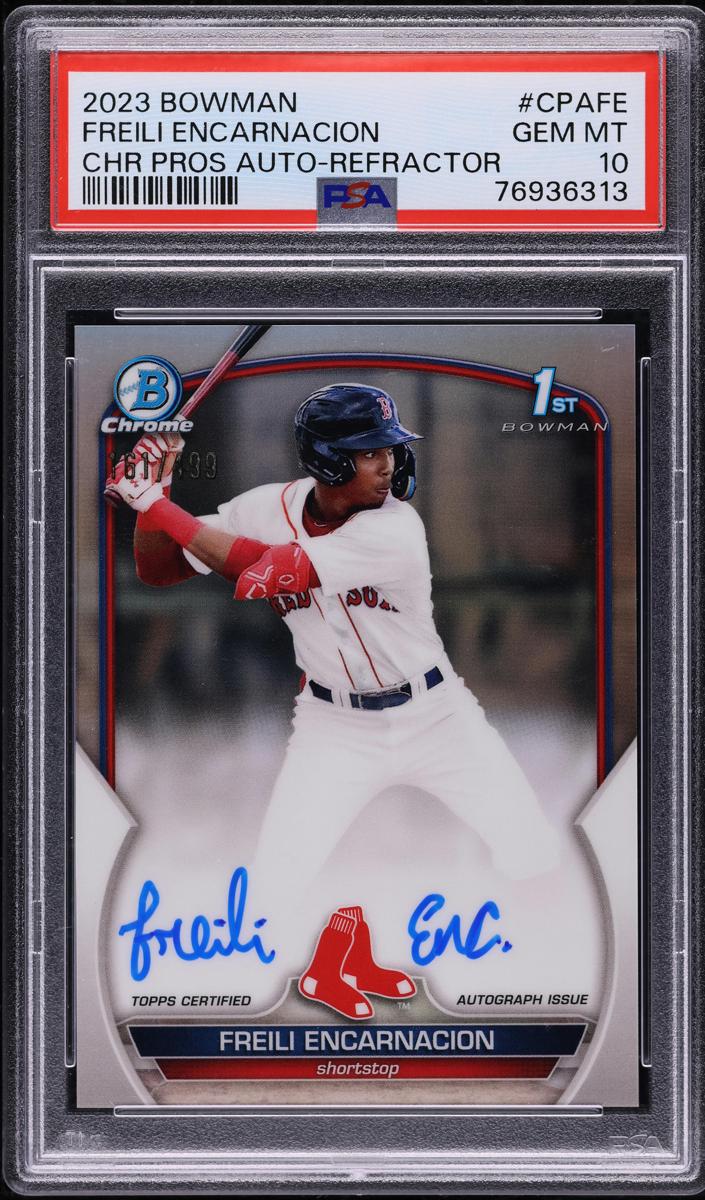 2023 Bowman Chrome Prospects Baseball Refractor Freili Encarnacion #CPA-FE PSA 10