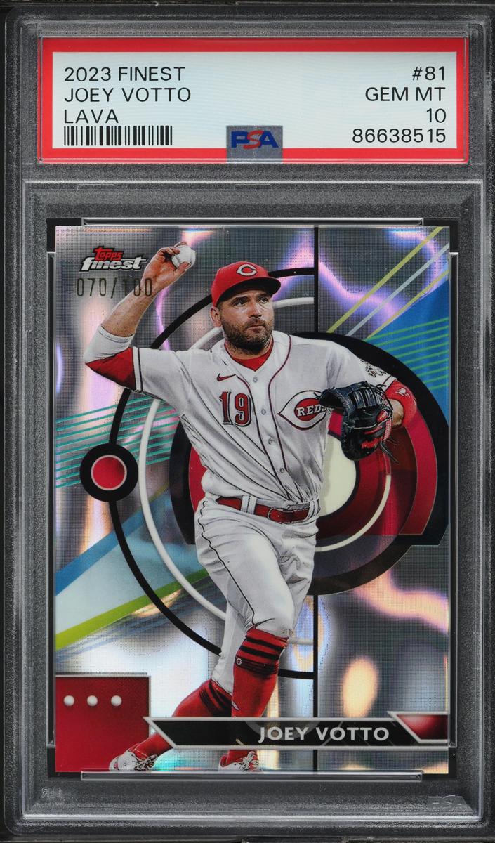 2023 Topps Finest Baseball Lava Joey Votto #81 PSA 10
