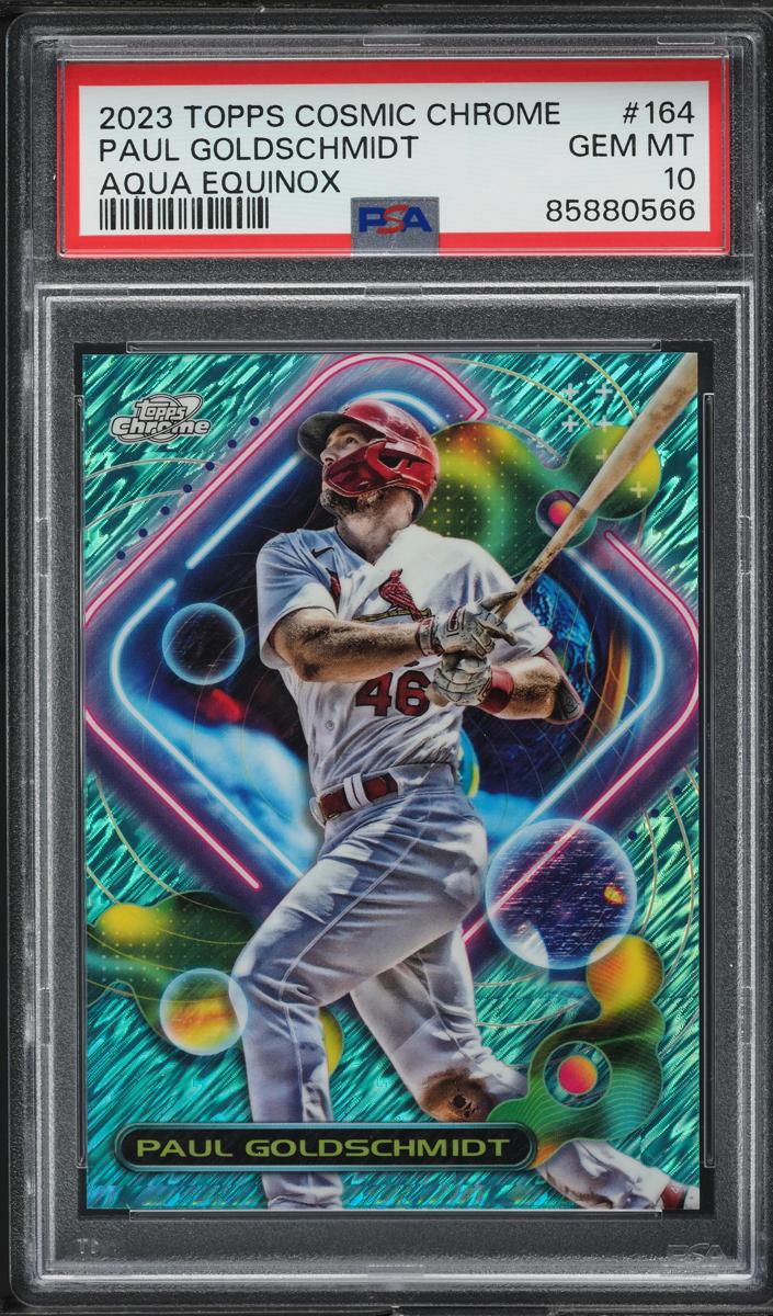 2023 Topps Cosmic Chrome Baseball Aqua Equinox Paul Goldschmidt #164 PSA 9