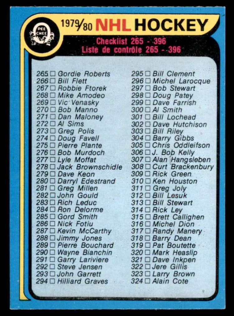 1979 Checklist 265-396 #346