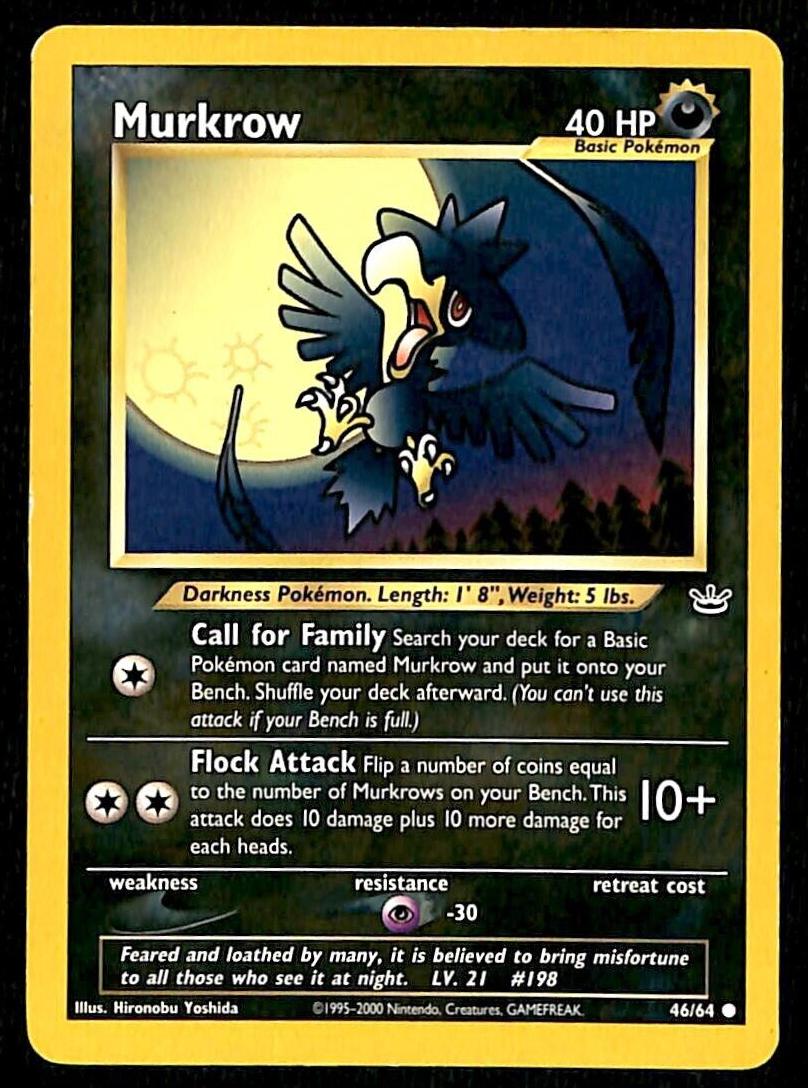 Murkrow 2001 Pokemon Neo Revelation