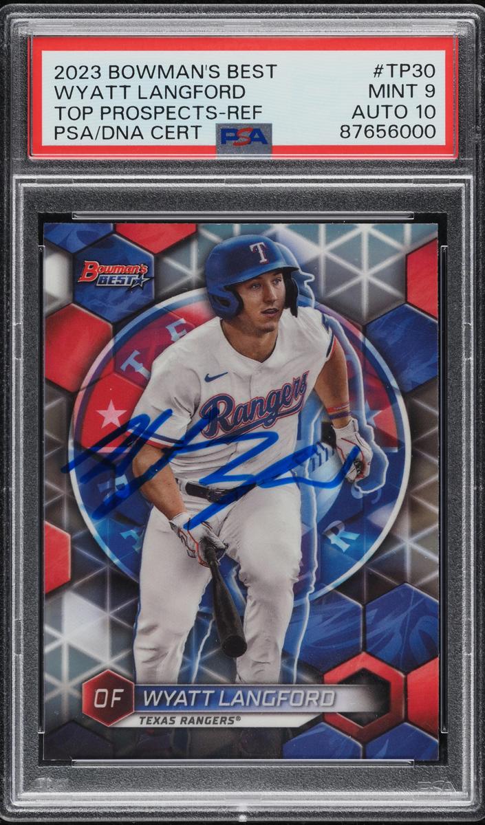 2023 Bowman's Best Baseball Refractor Wyatt Langford #B23-WL PSA 9