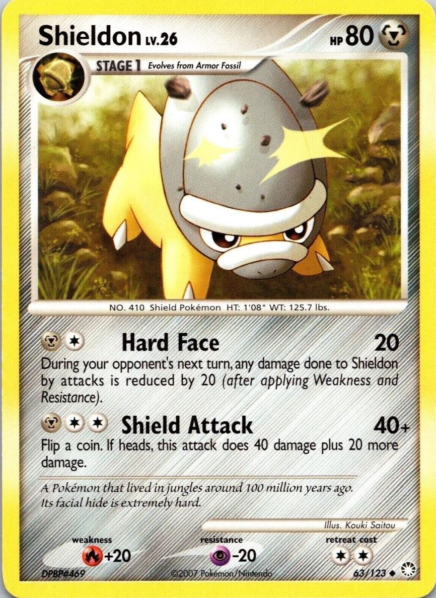 Shieldon 2007 Pokemon Diamond & Pearl Mysterious Treasures