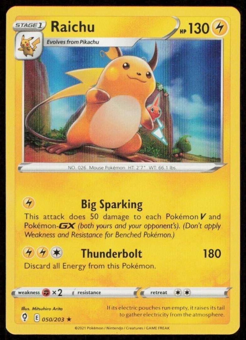 2021 Raichu Holo #50