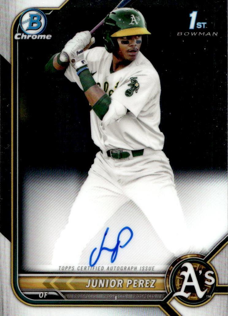 2022 Bowman Chrome Prospects Junior Perez #CPA-JP card