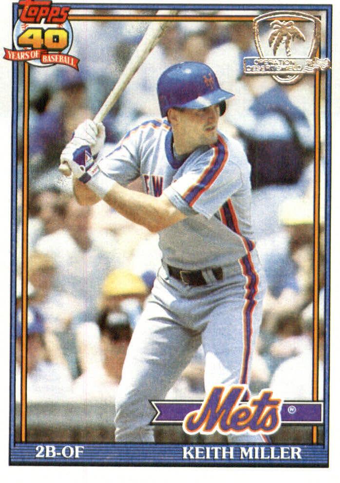1991 Topps Keith Miller #719 card